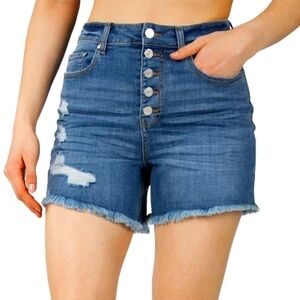 Indigo Rein Mid-Rise Midi Jean Shorts sz 7 / 27